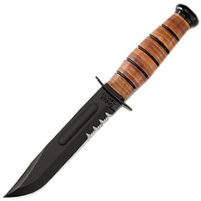 Serrated ARMY knife BLACK