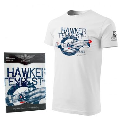 T-shirt RAF HAWKER TEMPEST WHITE