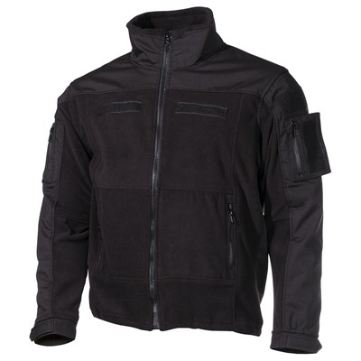 Tactical fleece jacket COMBAT BLACK