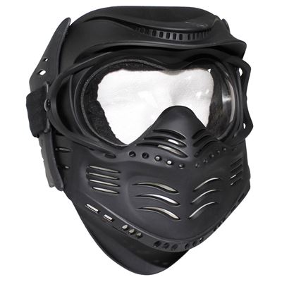 Protective paintball mask FIGHT BLACK