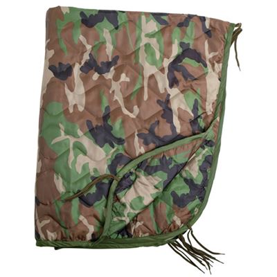 U.S. poncho liner with a case WOODLAND