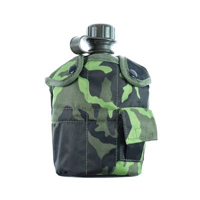 1 Liter Field Bottle with Cup and Cover Czech Camo 95