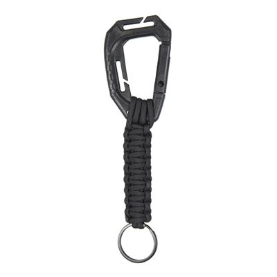 MOLLE carabiner with PARACORD BLACK