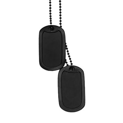 Signs identifying U.S. "DOG TAG" with silencers BLACK