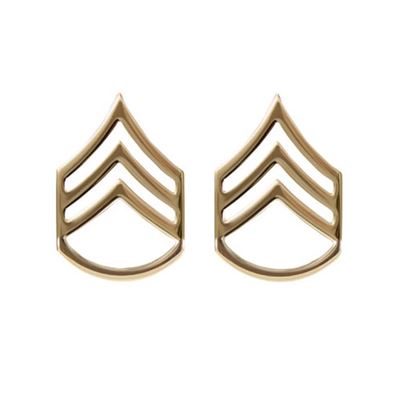 Badge of rank of Staff Sergeant POLISHED GOLD