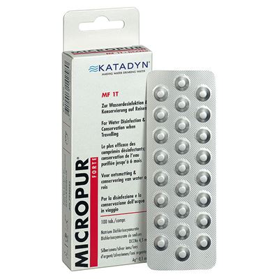 Water desinfecting Tablets Katadyn Forte MF 1T MICROPUR 100 pieces