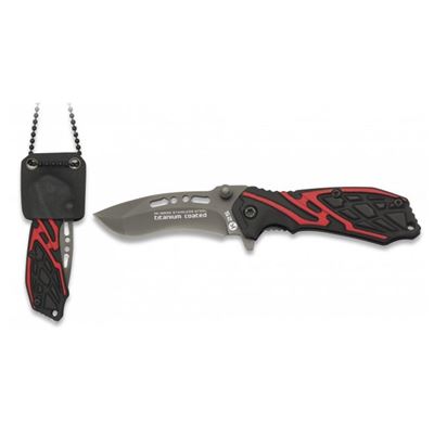 K25 Folding Knife 19932 RED/BLACK