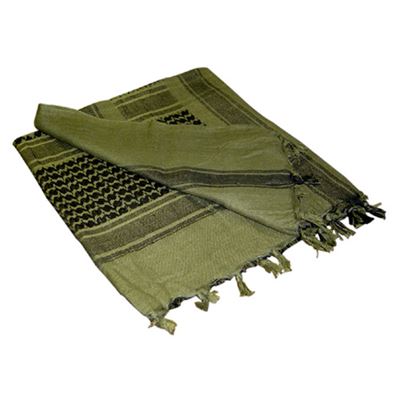 Scarf SHEMAG an olive-BLACK