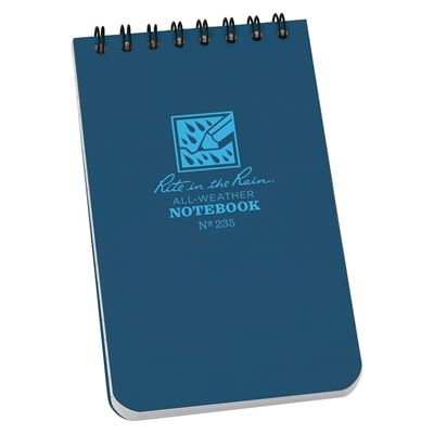 BLUE Notebook Small TOP-SPIRAL 3x5"