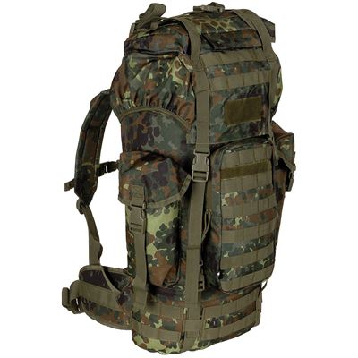 Combat backpack MOLLE 65 l padded + ALU reinforcement FLECKTARN