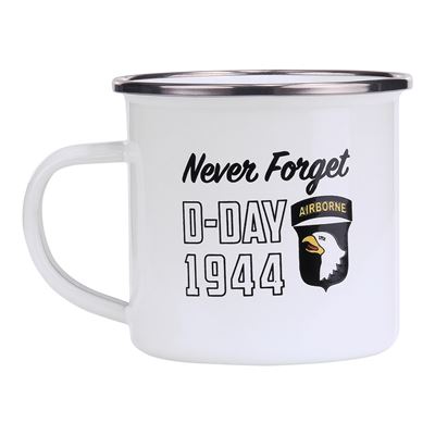 Enamel mug D-DAY 1944 300 ml WHITE