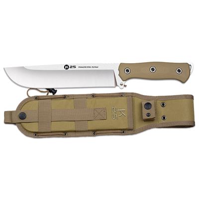 Knife fixed blade G10/CNC with sheath COYOTE