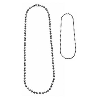 Chains for identification mark set SILVER