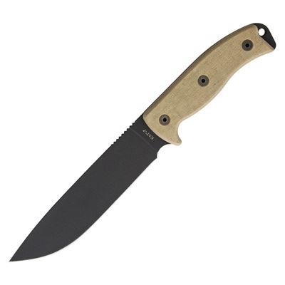 Fixed Blade Knife RAT-7 with case TAN