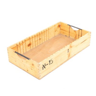 Wooden crate drawer from medical crates 9x24x44cm