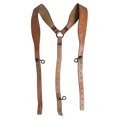Used French Leather Suspenders Original