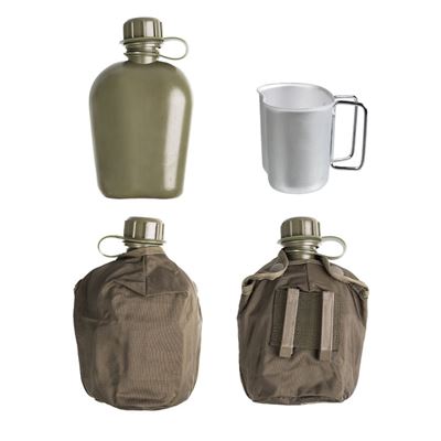 Field plastic bottle AUSTRIA with cover and cup