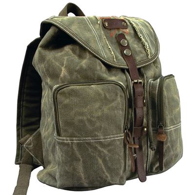 Backpack STONE prewashed with 25 x 35 x 15 cm OLIVE