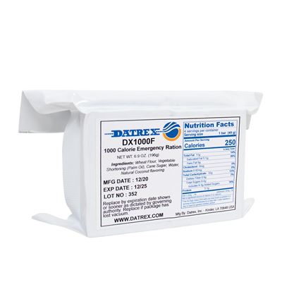 Datrex Aviation 1,000 Cal Emergency Food Ration