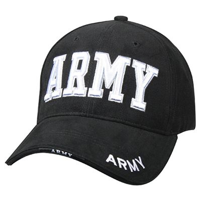 Deluxe Army Embroidered Low Profile Insignia Cap BLACK