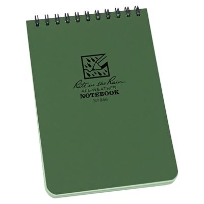 Notebook TOP-SPIRAL 4x6" OLIV