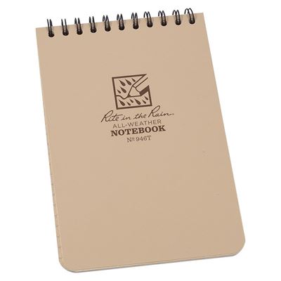 TAN Notebook TOP-SPIRAL 4x6"