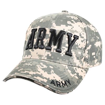 Deluxe Army Embroidered Low Profile Insignia Cap ACU DIGITAL CAMO