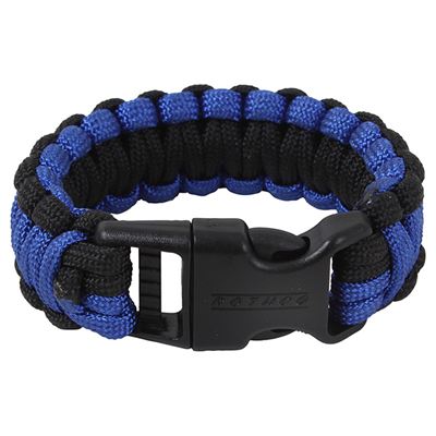 Paracord Survival Bracelet DELUXE ROYAL/BLACK