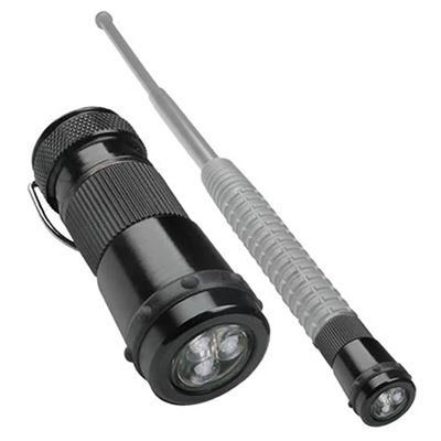 Lamp for telescopic. LED baton long 3/2 pcs batteries BLACK