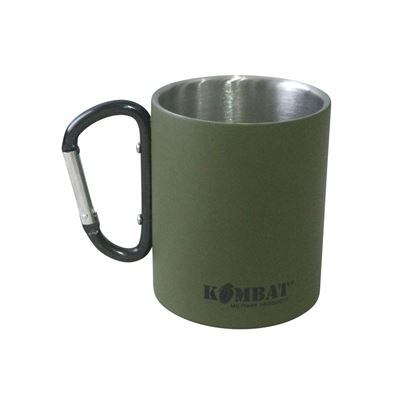 CARABINER Mug Stainless Steel OLIVE GREEN