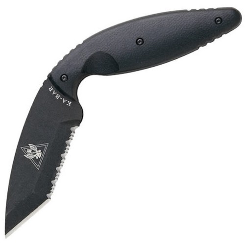LARGE TDI Tanto knife serrated sharp black KA-BAR 02-1485 L-11