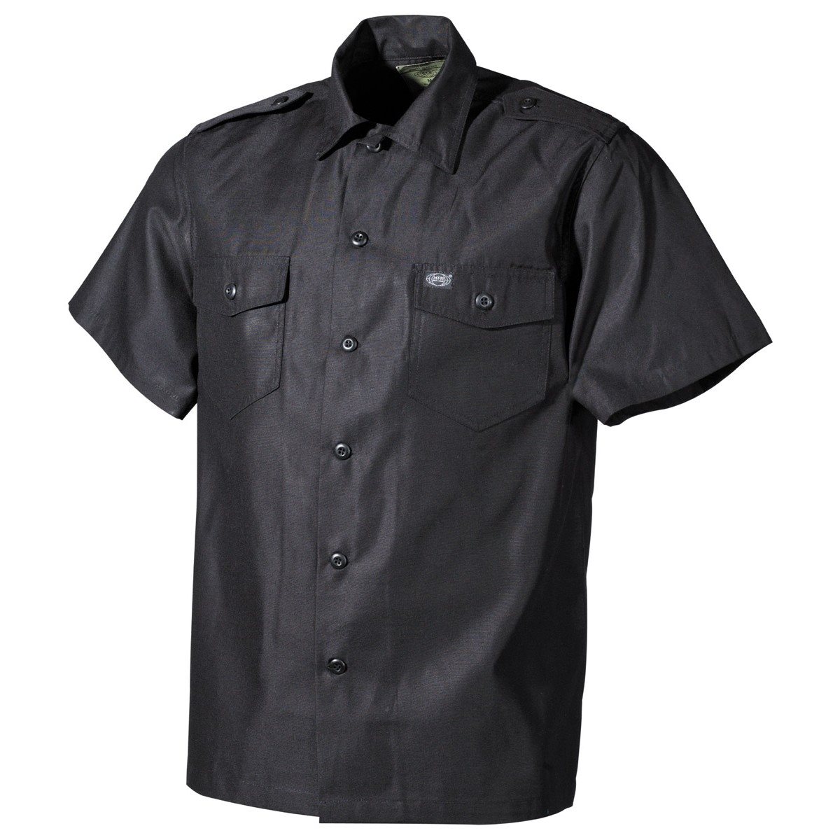 Shirt US short sleeve BLACK MFH int. comp. 02712A L-11