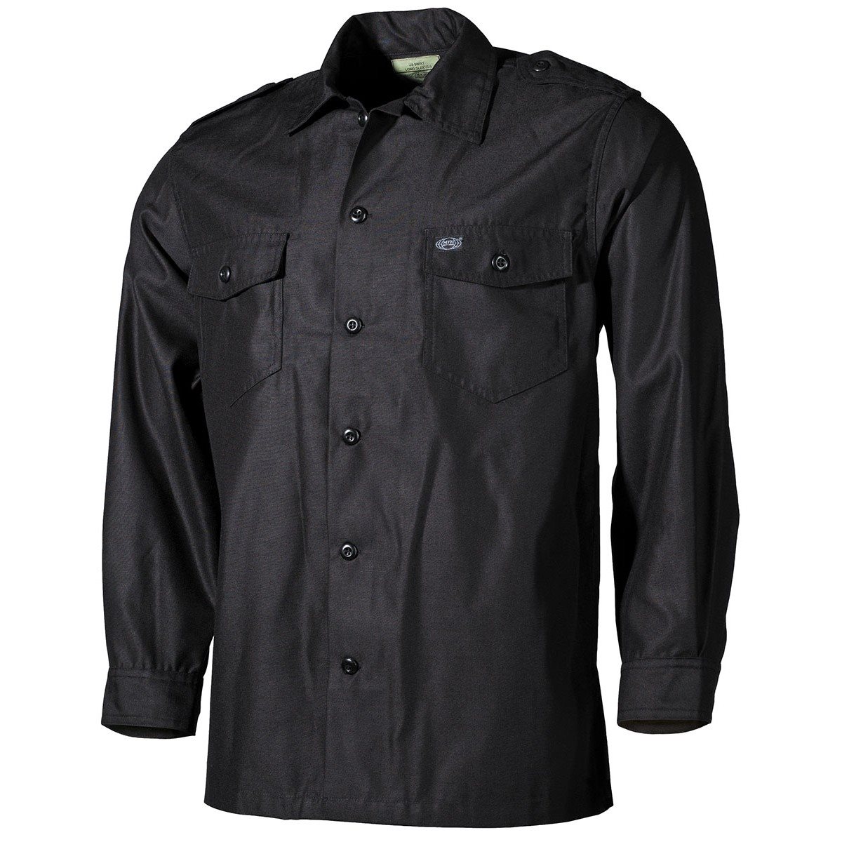Shirt US long sleeve BLACK MFH int. comp. 02752A L-11