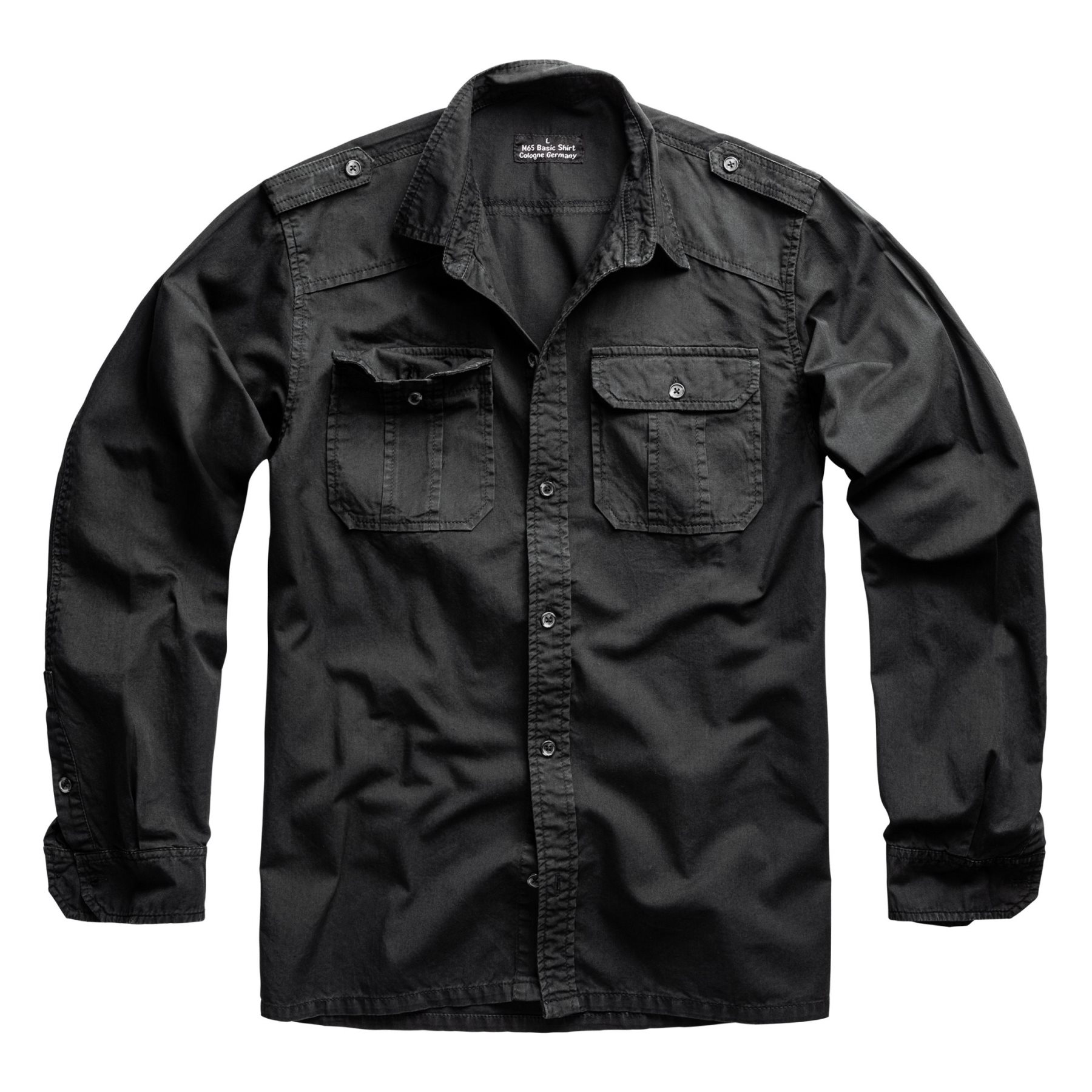 M65 BASIC shirt with long sleeves BLACK SURPLUS 06-3593-03 L-11