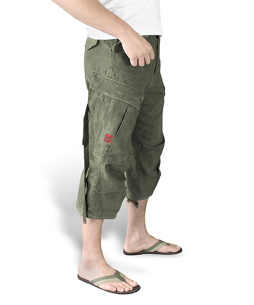 Trousers Shorts ENGINEER VINTAGE 3/4 OLIVE SURPLUS 07-5597-01 L-11