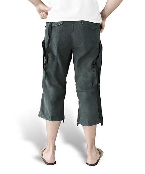 Surplus Engineer Vintage 3/4 Pantaloncini Nero Camo Taglia M - Foto 3