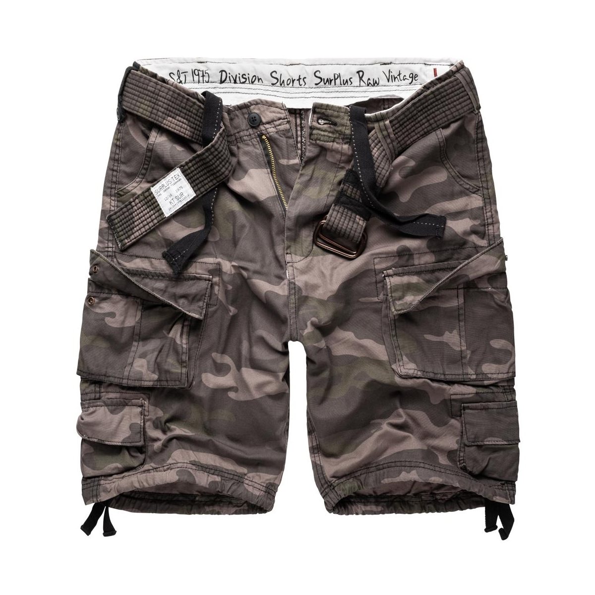 SURPLUS short pants DIVISION BLACK CAMO MILITARY RANGE