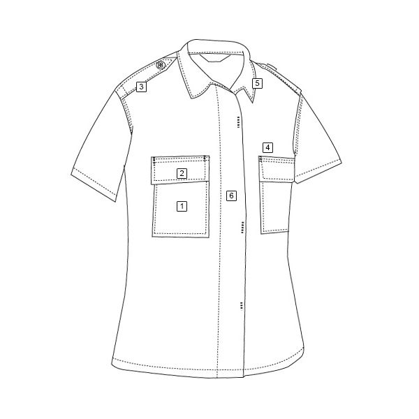 Bussiness short sleeve shirt rip-stop BLACK TRU-SPEC 10000 L-11