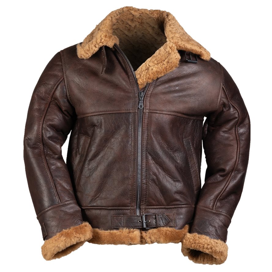 Leather jacket US B46 SHEEPSKIN BROWN MIL-TEC® 10450109 L-11