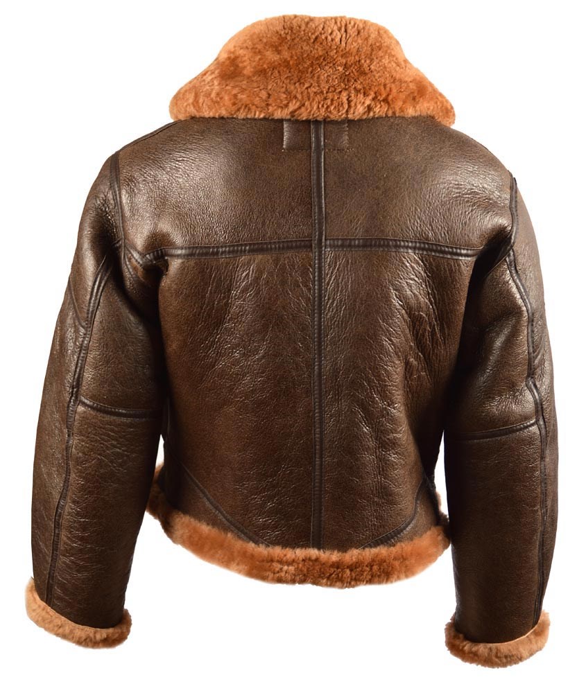 UK leather jacket with collar RAF BOMBER BROWN MIL-TEC® 10451009 L-11