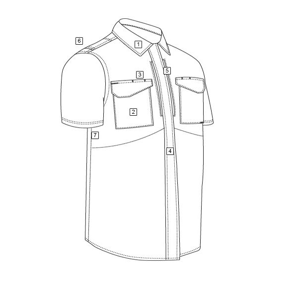 24-7 short sleeve shirt rip-stop BLACK TRU-SPEC 24-7 10450 L-11