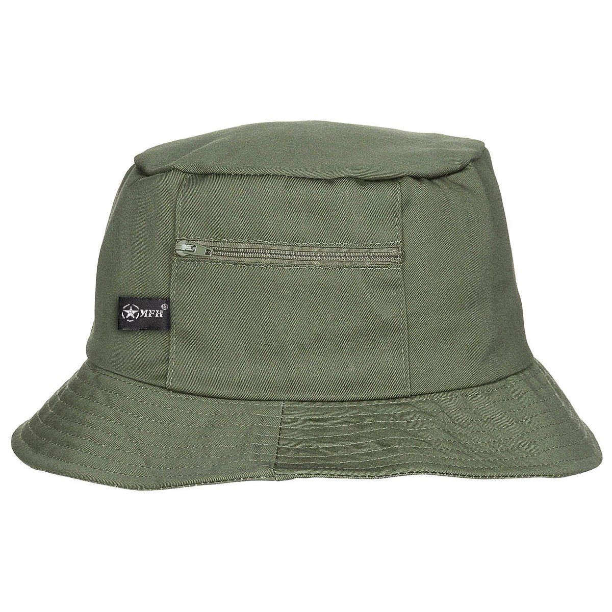 MFH int. comp. Fishing hat with pocket OLIVE