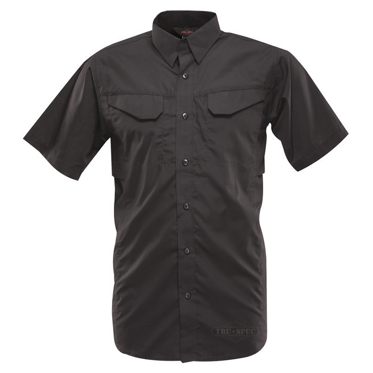 24-7 short sleeve shirt rip-stop BLACK TRU-SPEC 24-7 1091000 L-11