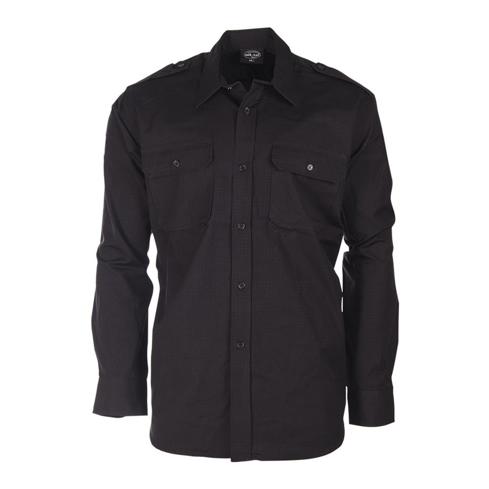 Shirt U.S. ARMY BLACK Button MIL-TEC® 10915002 L-11