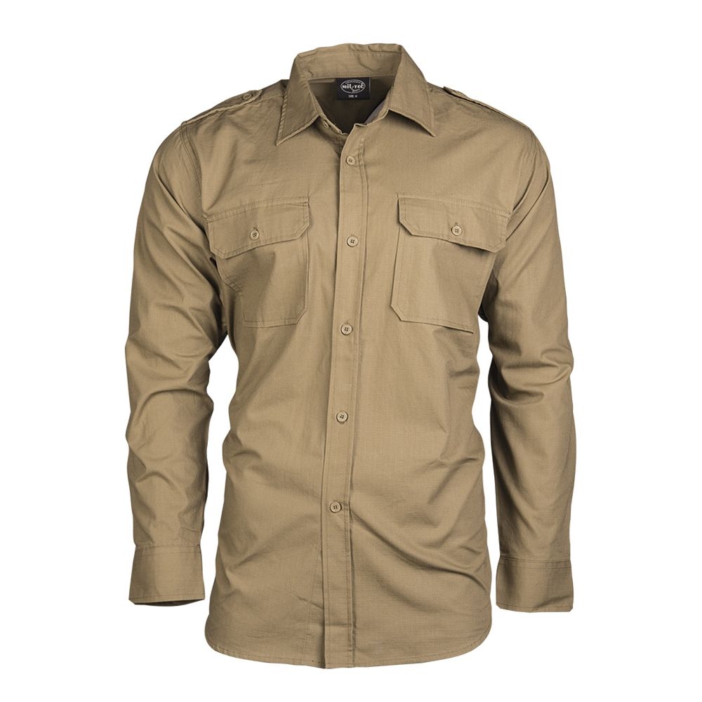 Shirt U.S. ARMY COYOTE buttons MIL-TEC® 10915005 L-11