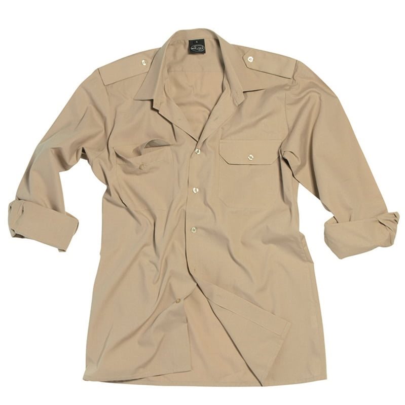 SERVICE long sleeve shirt with buttons KHAKI MIL-TEC® 10931004 L-11