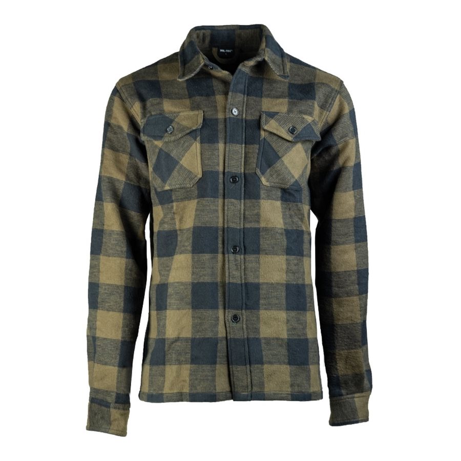 Lumberjack shirt buttoned OLIVE/BLACK MIL-TEC® 10940002 L-11