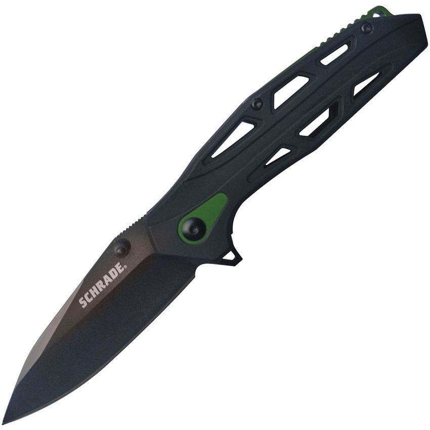 Folding Knife 1100048 BLACK/GREEN SCHRADE 1100048 L-11