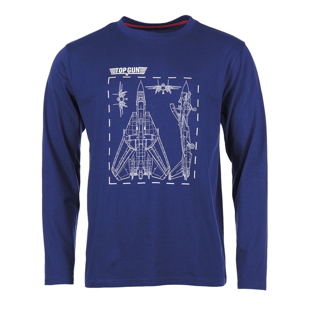 Shirt TOP GUN long sleeve NAVY BLUE - Main Image
