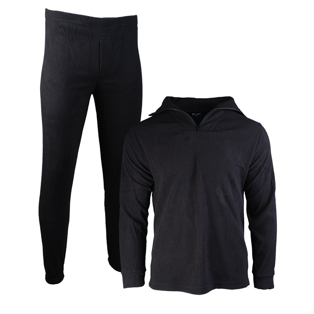 Underwear ThermoFleece zippered BLACK MIL-TEC® 11220002 L-11
